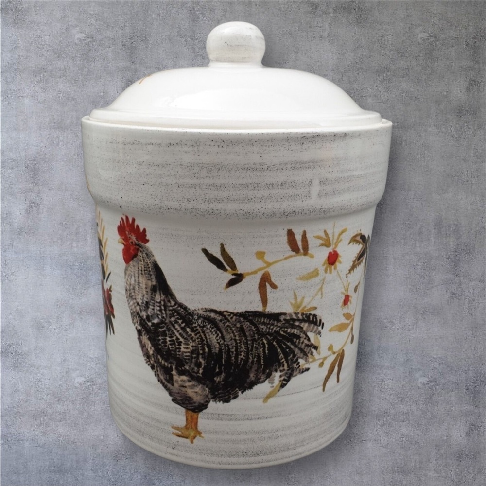 Williams Sonoma Italy Rooster Francais 2008 By Marc Lacaze Small Canister 7 3/4" - Picture 4 of 13